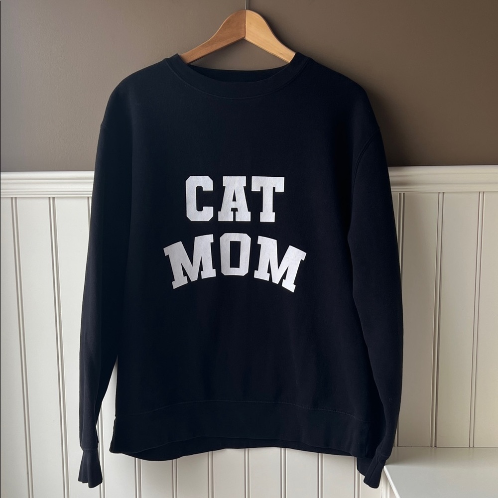 Brunette The Label Black "Cat Mom" Crewneck Sweatshirt